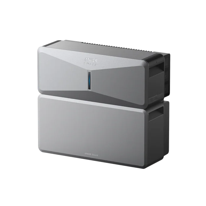 Anker SOLIX E10 power module stacked on one B6000 battery