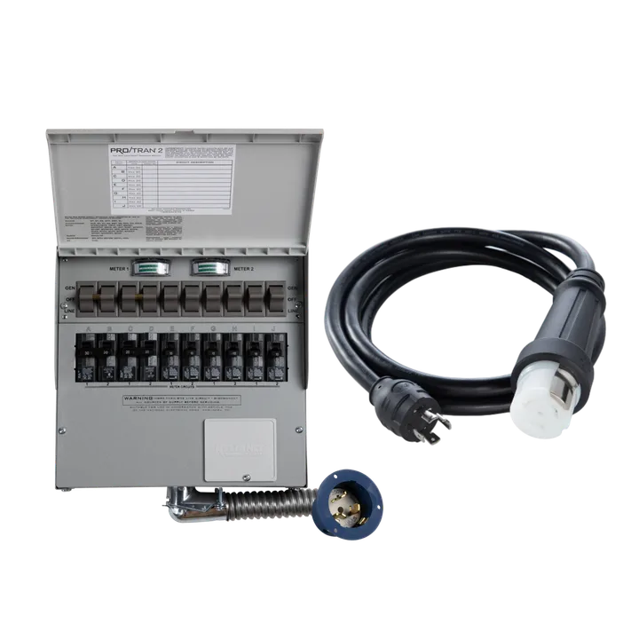 Home Backup Kit (120V/240V, 30 Amp, 10-Circuit Transfer Switch + Cable, For F3800 Plus & 2× F3000)