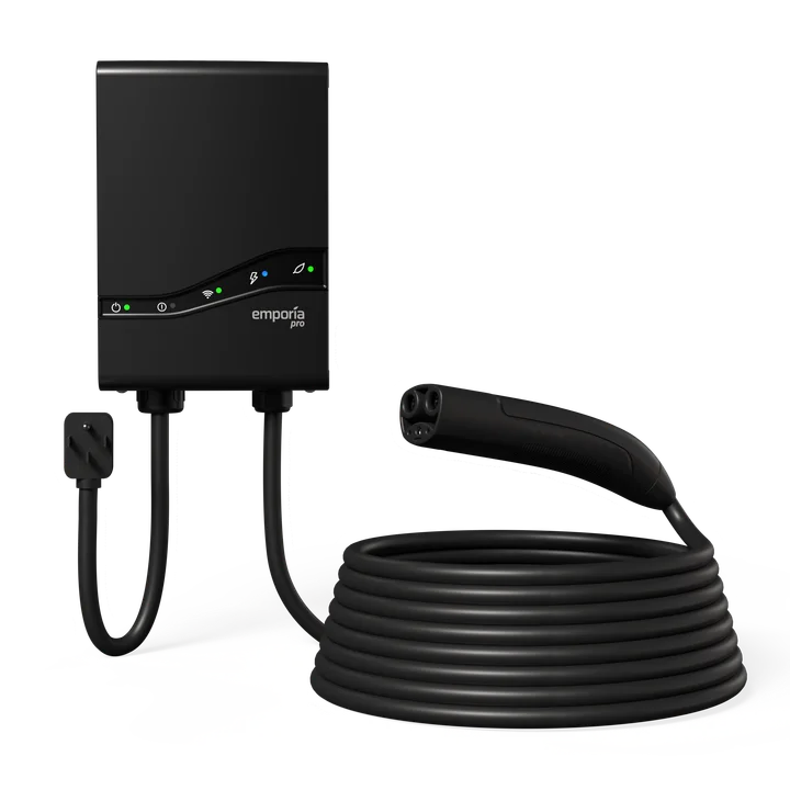 Emporia Pro: Black · NACS · NEMA 14-50 · Vue 3.